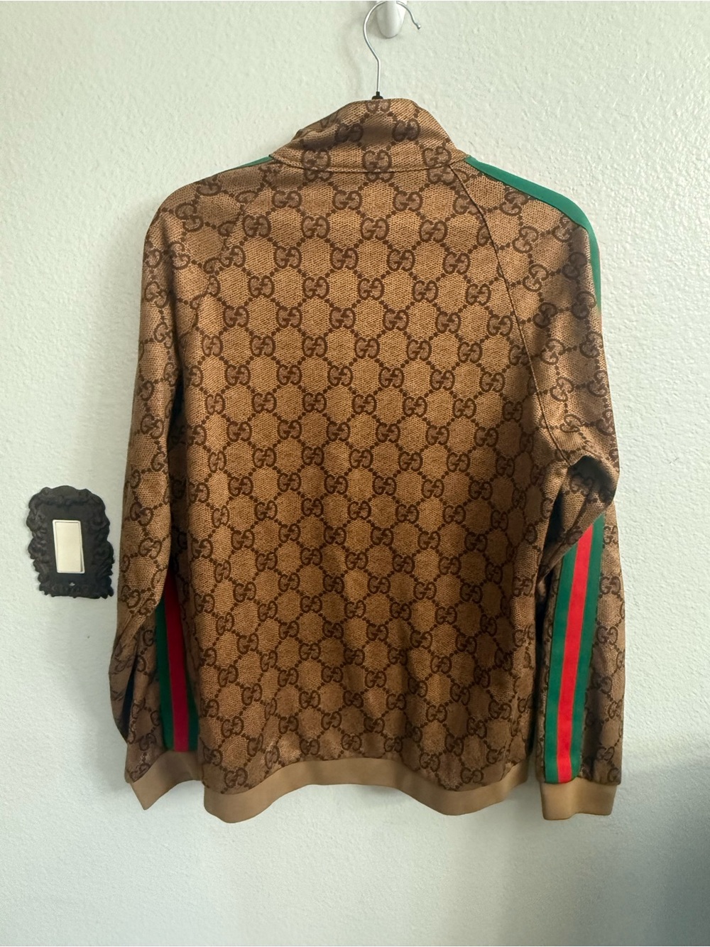 Preloved Gucci unisex Brown Monogram Zip-Up Track Jacket Panels size m - Picture 8 of 12